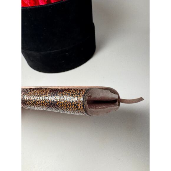 Louis Vuitton Damier Ebene Caissa Wallet w/Ballerine Pink Interior - Picture 13 of 16